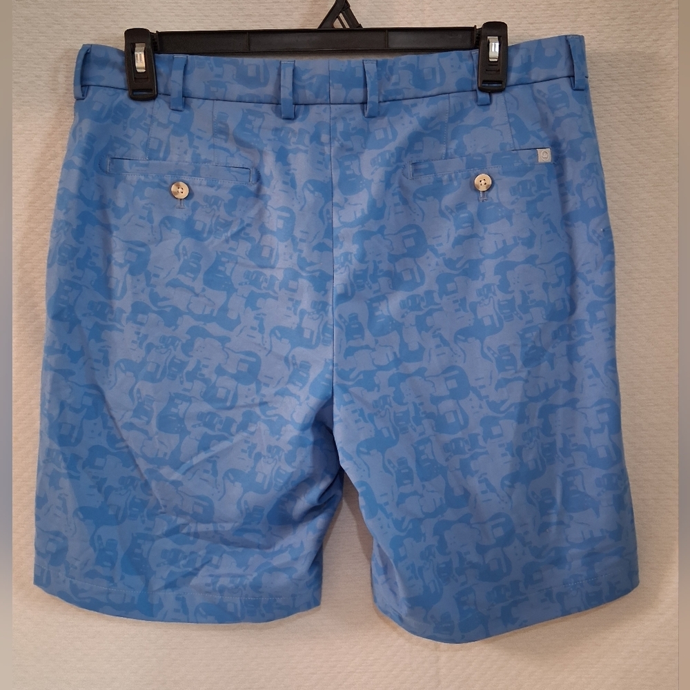 Peter Millar Light Blue Patterned Shorts - Picture 5 of 6